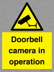 Doorbell camera in operation